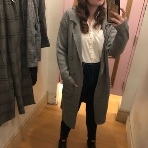 Long Gray Sweater Coat